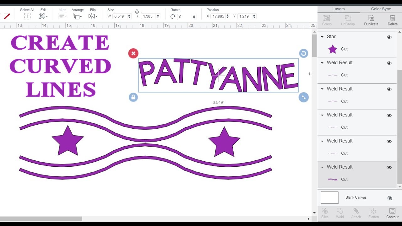 Create a Curved Line using Design Space!