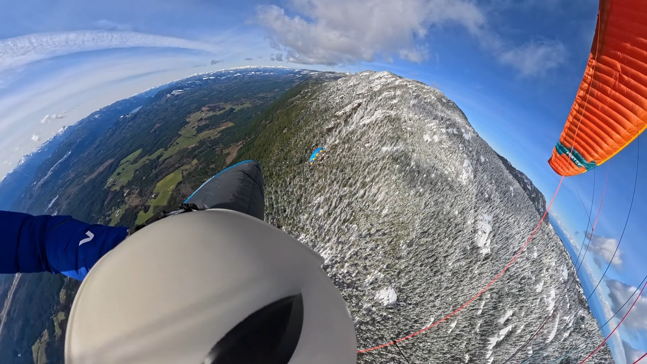 Winter Paragliding on the Beaufort Range