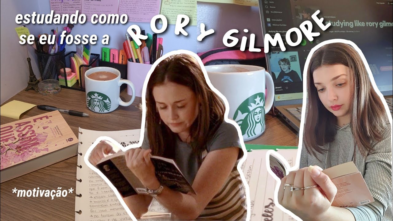 estudando como a Rory Gilmore - romantizando os meus estudos + motivação | study vlog produtivo 📚✨