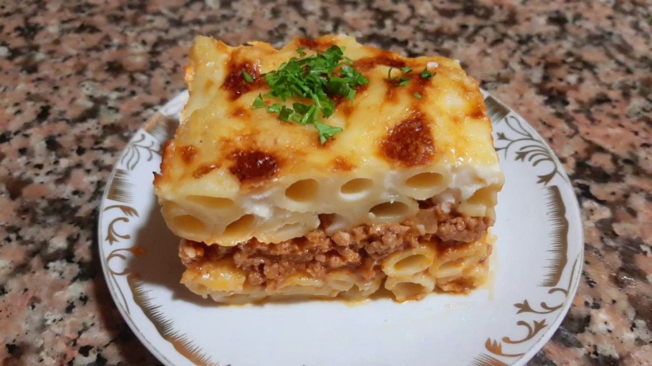 كراتان ليباط بالكفتة والبيشاميل😋🥰راااائع وسريييع👌لعشاق المعكرونة 🥰