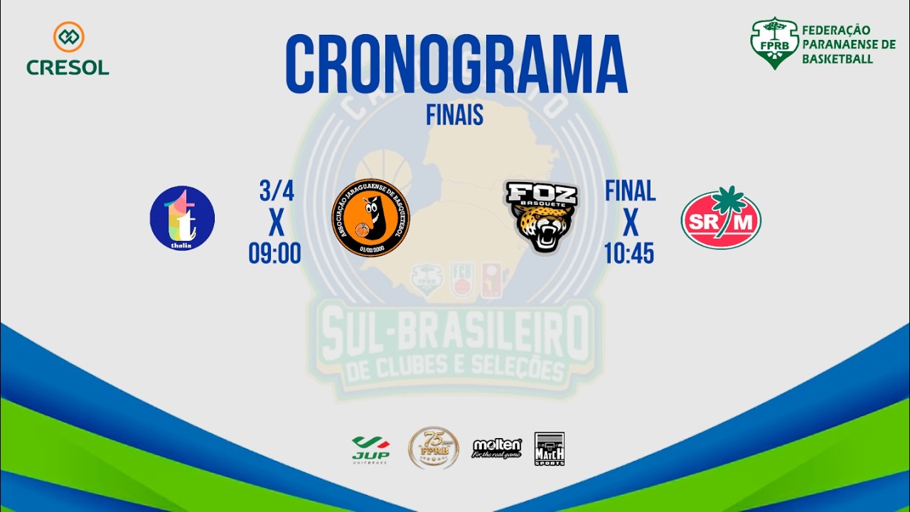 CAMP. SUL-BRASILEIRO DE CLUBES - SUB-19 FEMININO - FINAIS - DIA 3 - @basqueteparana ​
