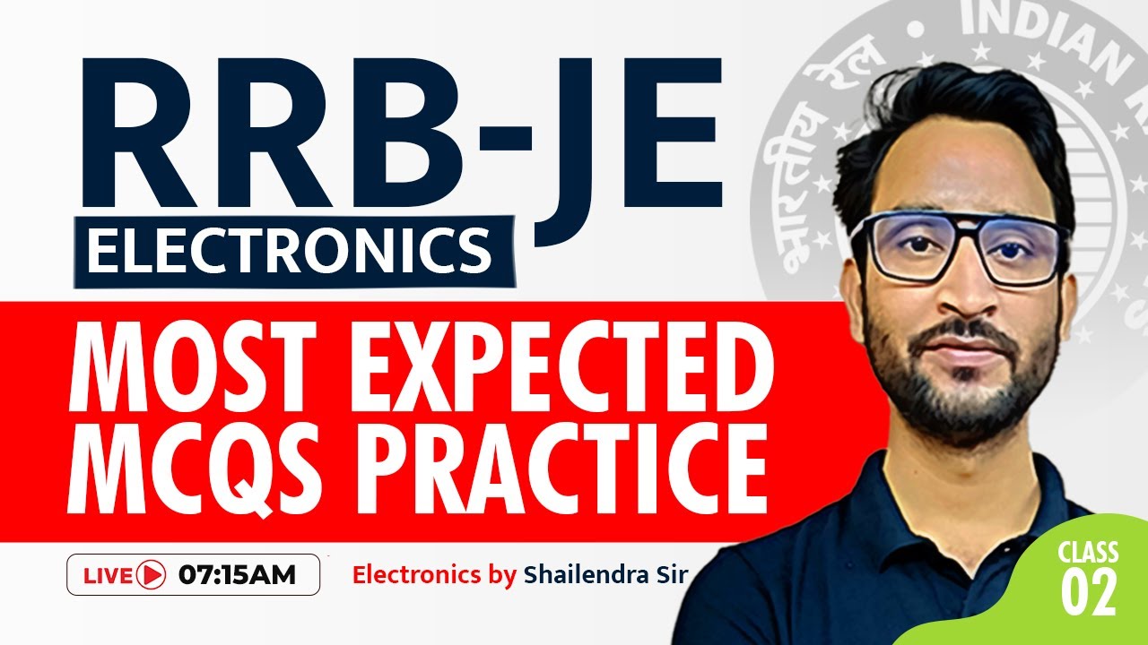 RRB JE | Electronics Most expected MCQ's by Shailendra sir