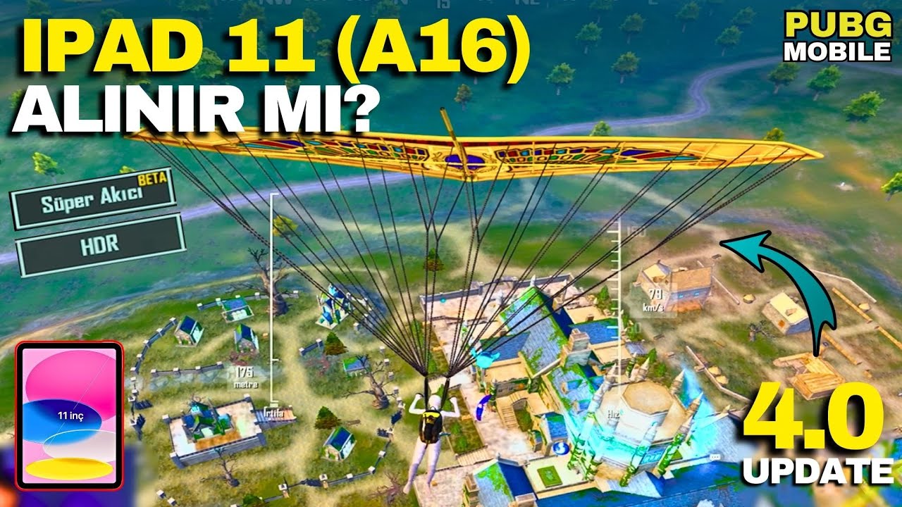 IPAD 11 (A16) KAÇ FPS? KASMA DONMASI VAR MI? PUBG MOBILE TESTİ 4.0 NEW UPDATE 2025!
