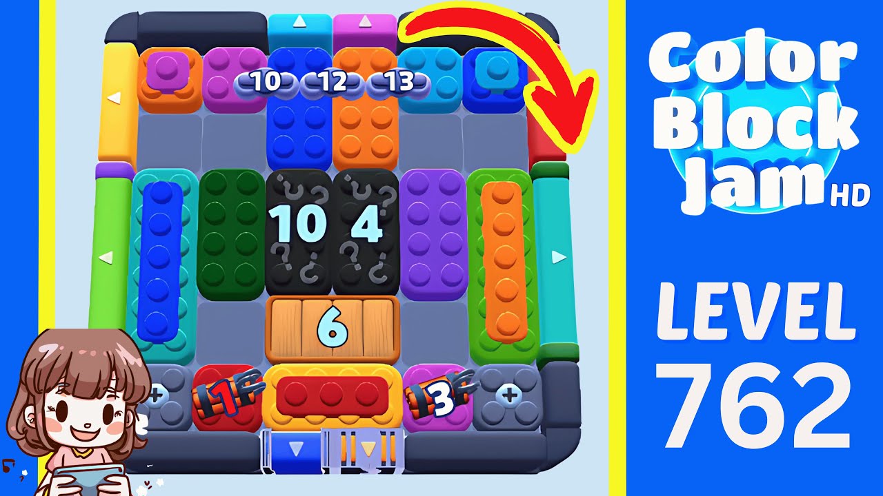 Color Block Jam Level 762 Solution Walkthrough