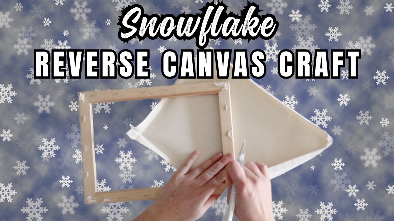 Create STUNNING Snowflake Art with a Reverse Canvas Technique!
