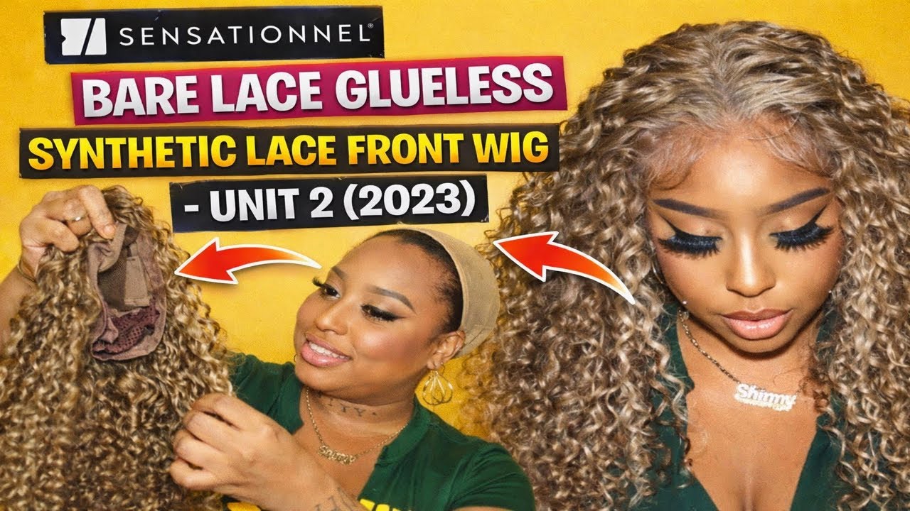 Sensationnel Bare Lace Glueless Synthetic Lace Front Wig - UNIT 2 (2023) #wiginstall#gluelesswig