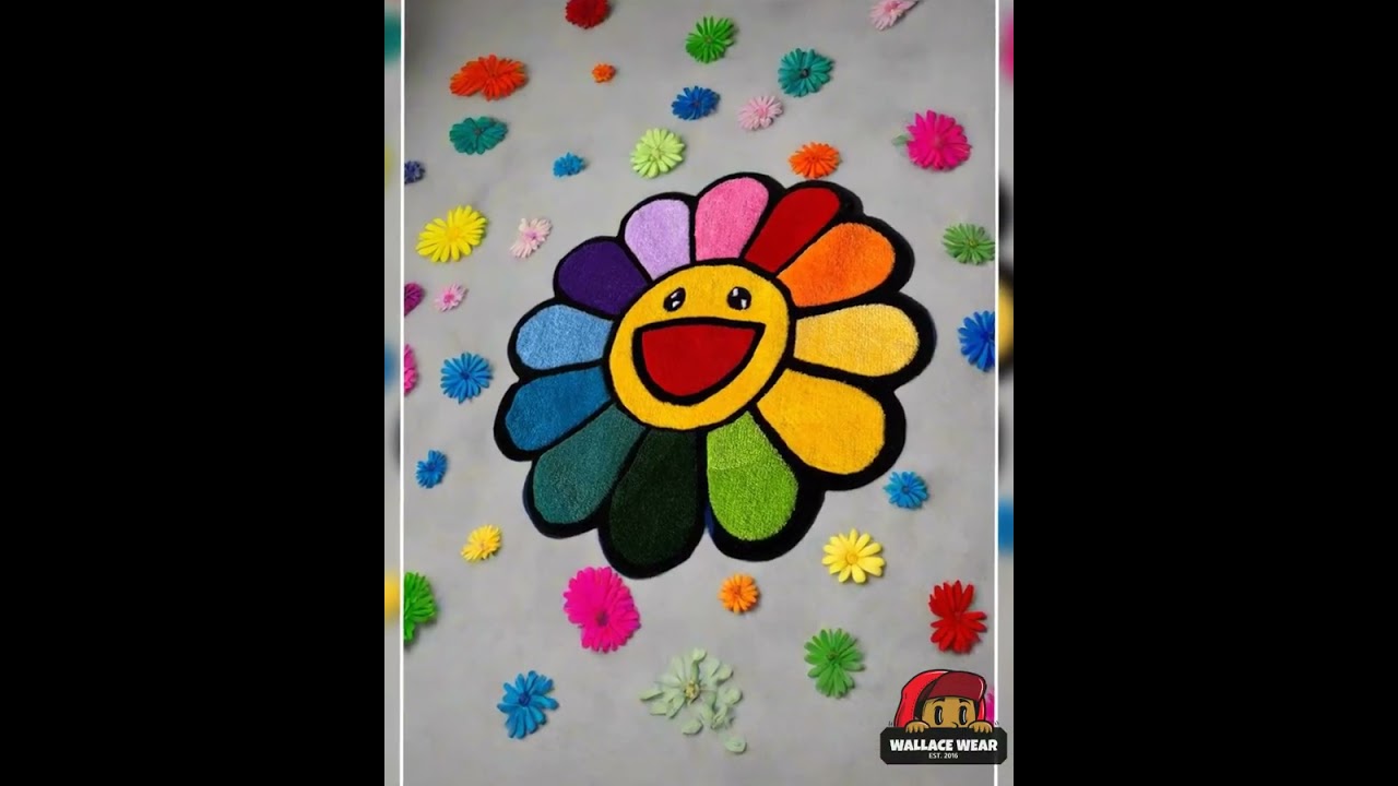 Rainbow Flower Rug