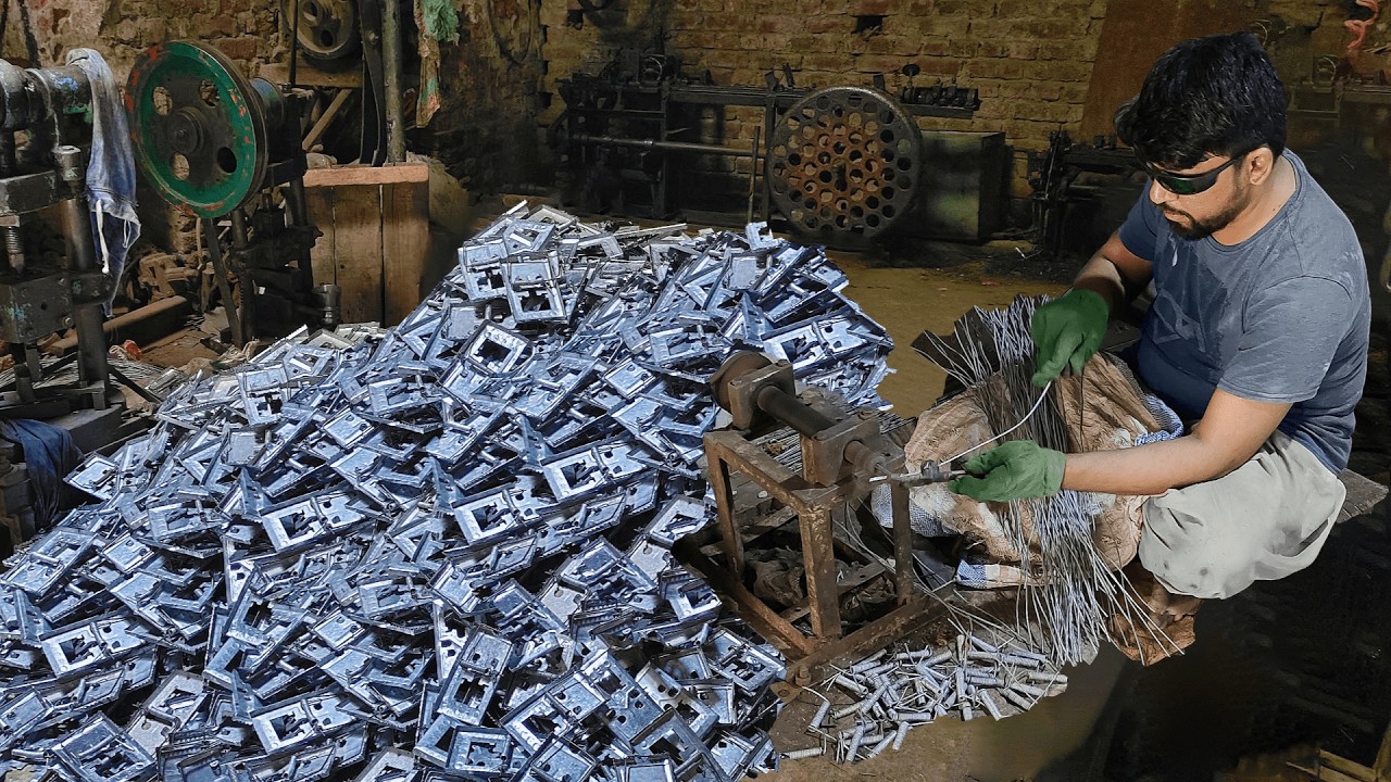 Mouse Traps Manufacturing Process Setup in Factory With Mass Production