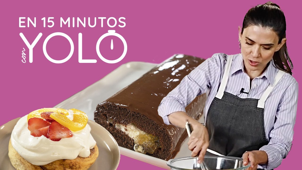 ¡Postres EXPRÉS! Chocorrol en microondas y Gelatina de mazapán | En 15 minutos con la chef Yolo