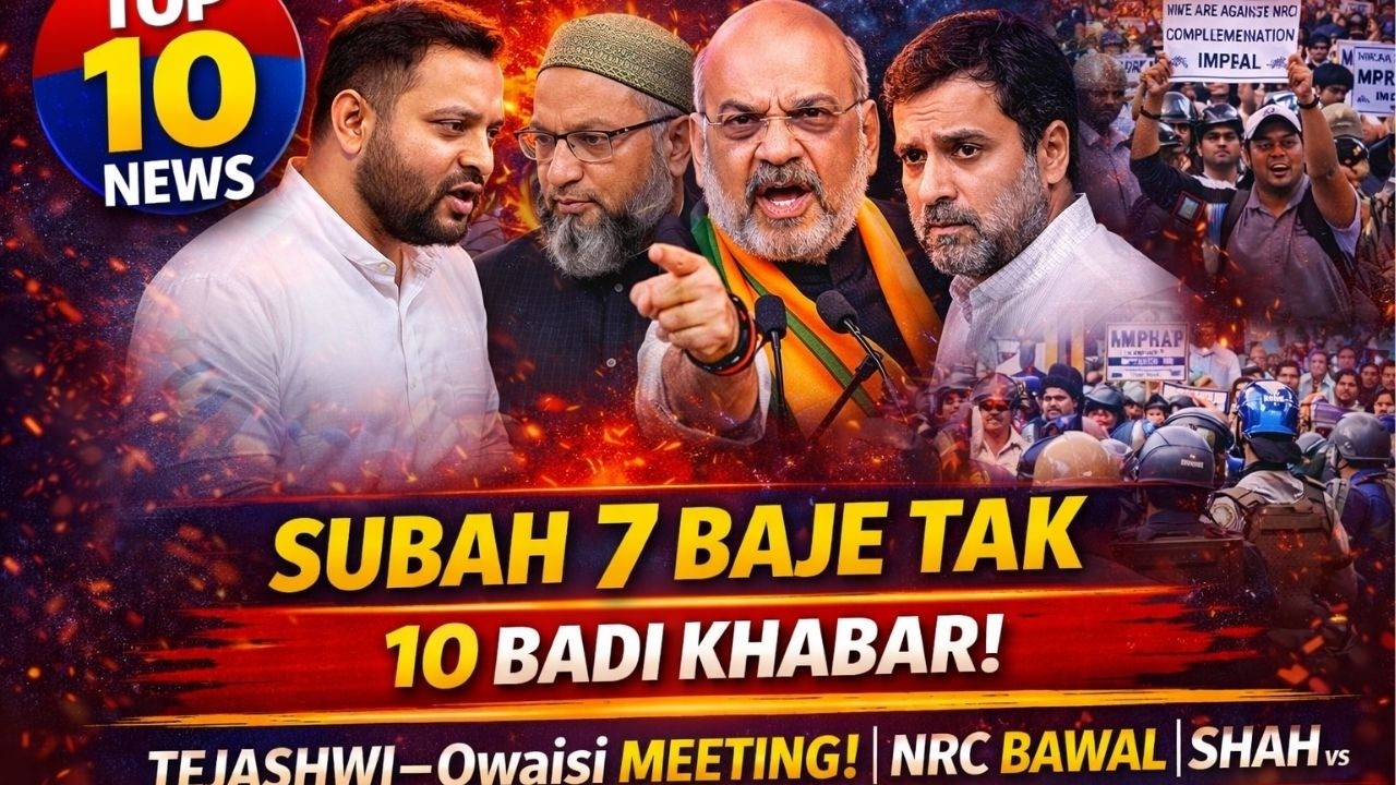 Aaj Ki 10 Badi Khabrein | Top 10 Breaking News | Breaking Headlines | Bihar-Jharkhand Big News