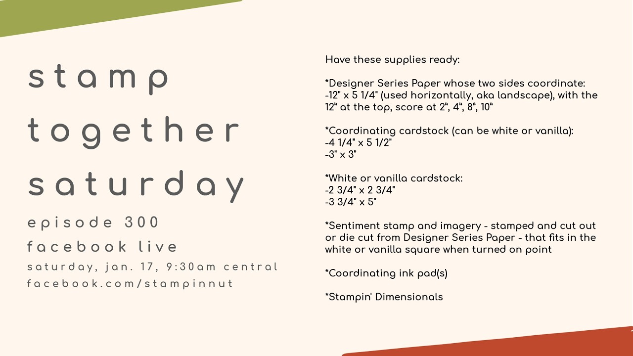 Stamp Together Saturday Episode 300: 1/17/26