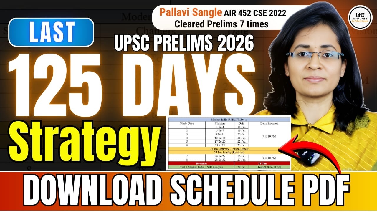 UPSC Prelims 2026 Master Plan: Your Simplified Daily Study Schedule & Blueprint!