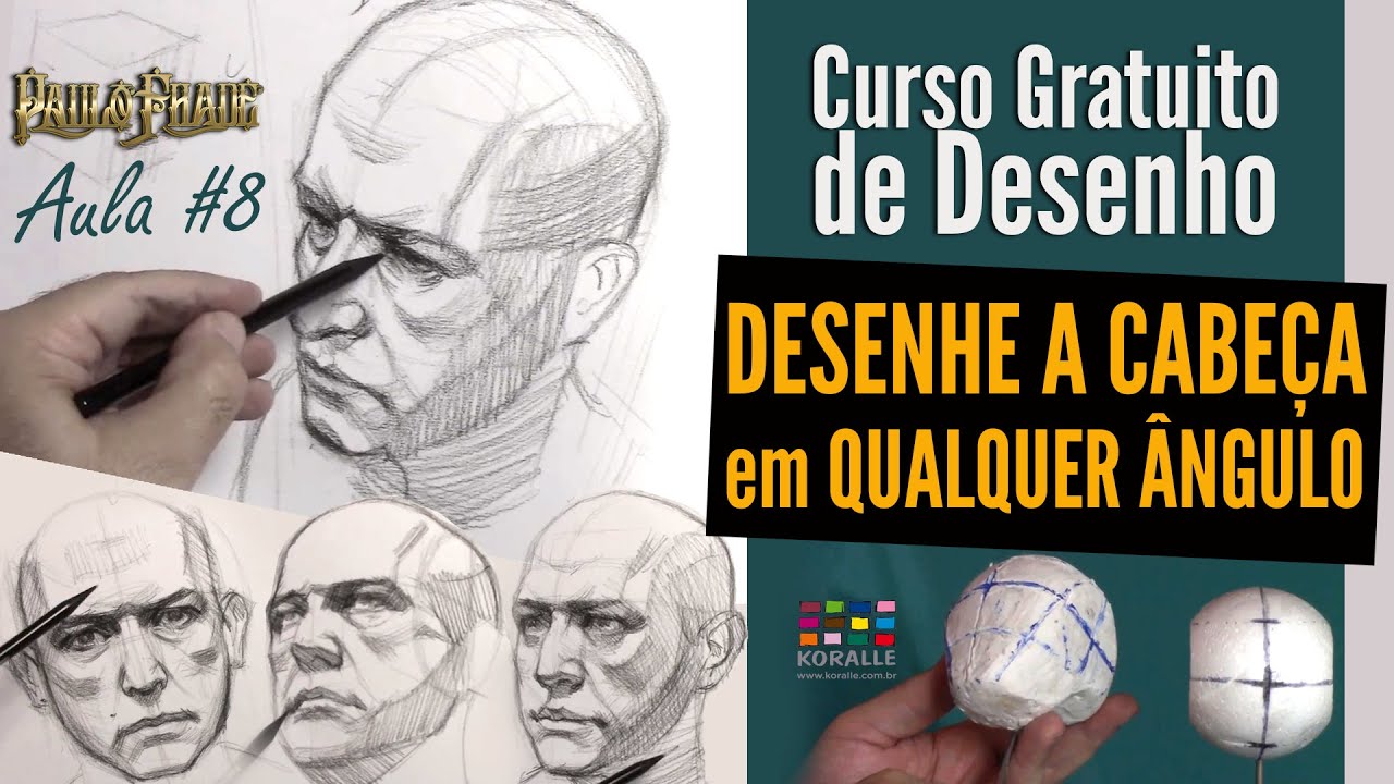 Curso Gratuito de Desenho Básico [Desenhe a cabeça em qualquer ângulo] Aula #8