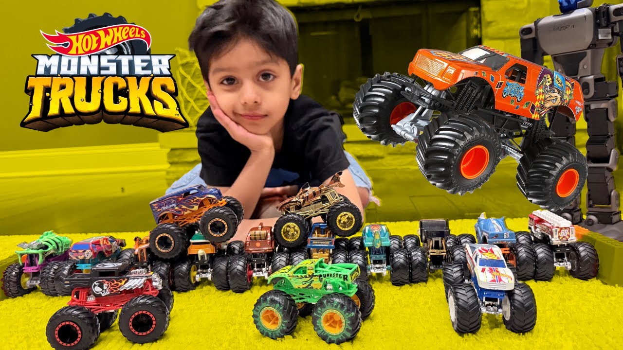 Toy Time! - Hot Wheels Monster Trucks! - Super Jump!