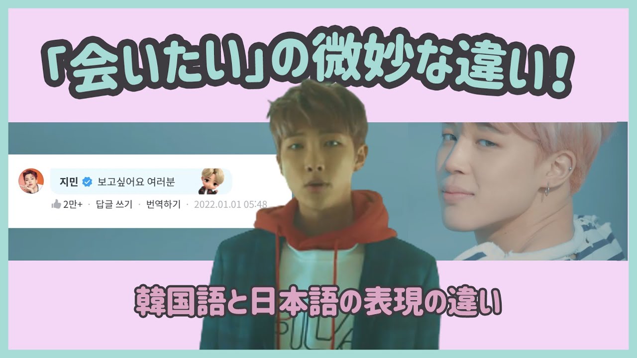 [BTS 日本語字幕] バンタンで調べる韓国語と日本語の表現の違い