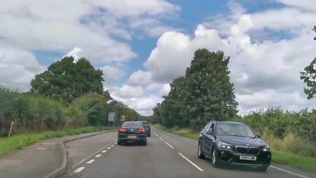 UK. Driving from Luton to Cambridge 🤩🚘🇬🇧🌞 29/7/2023
