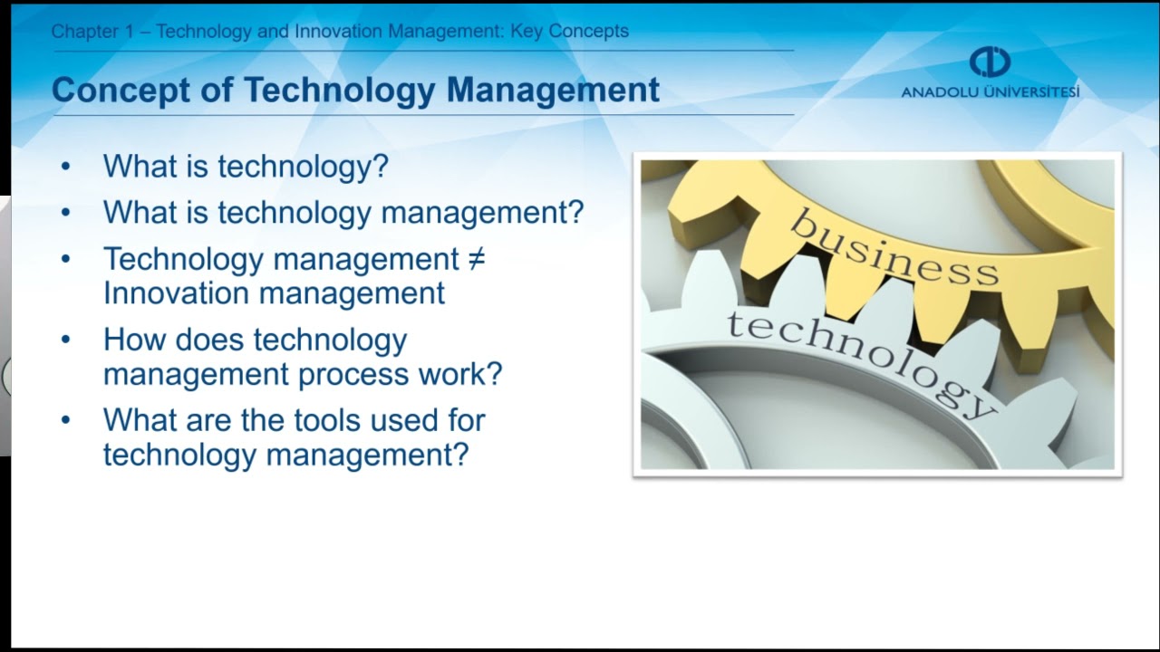 TECHNOLOGY AND INNOVATION MANAGEMENT - Chapter 1 Summary