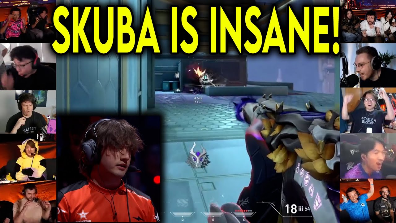 Valorant Streamers Reacts To NRG Skuba Insane 1v2 CLUTCH Against FNC In VCT Champions