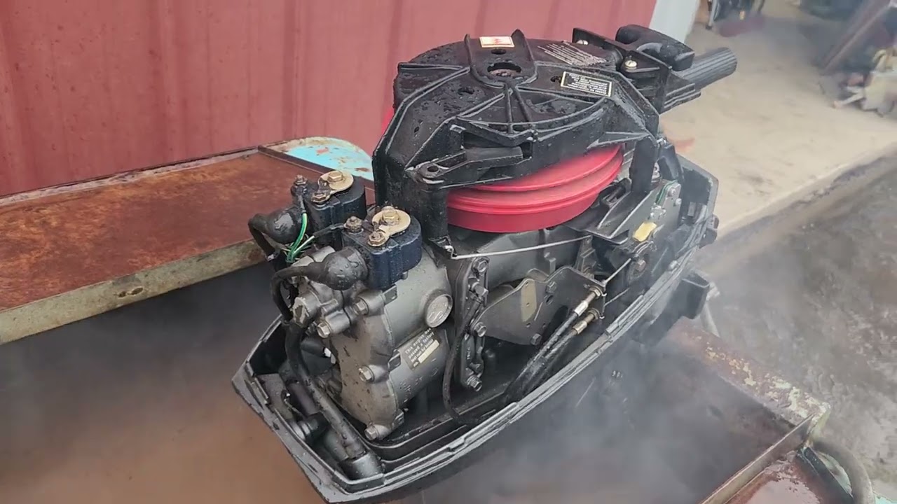 1988 Mariner (Mercury) 8hp long shaft 2-stroke. After doing everything to it.