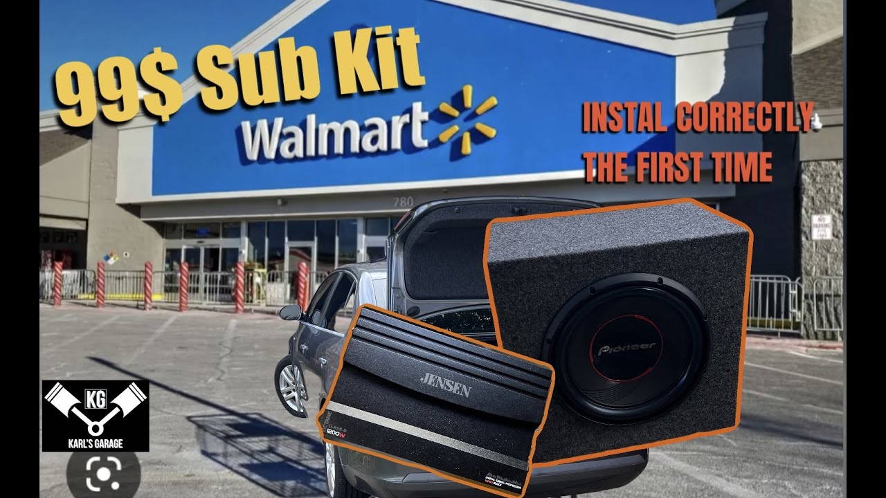 HOW TO: Properly Instal SUBWOOFERS || WALMART SUB & AMP KIT