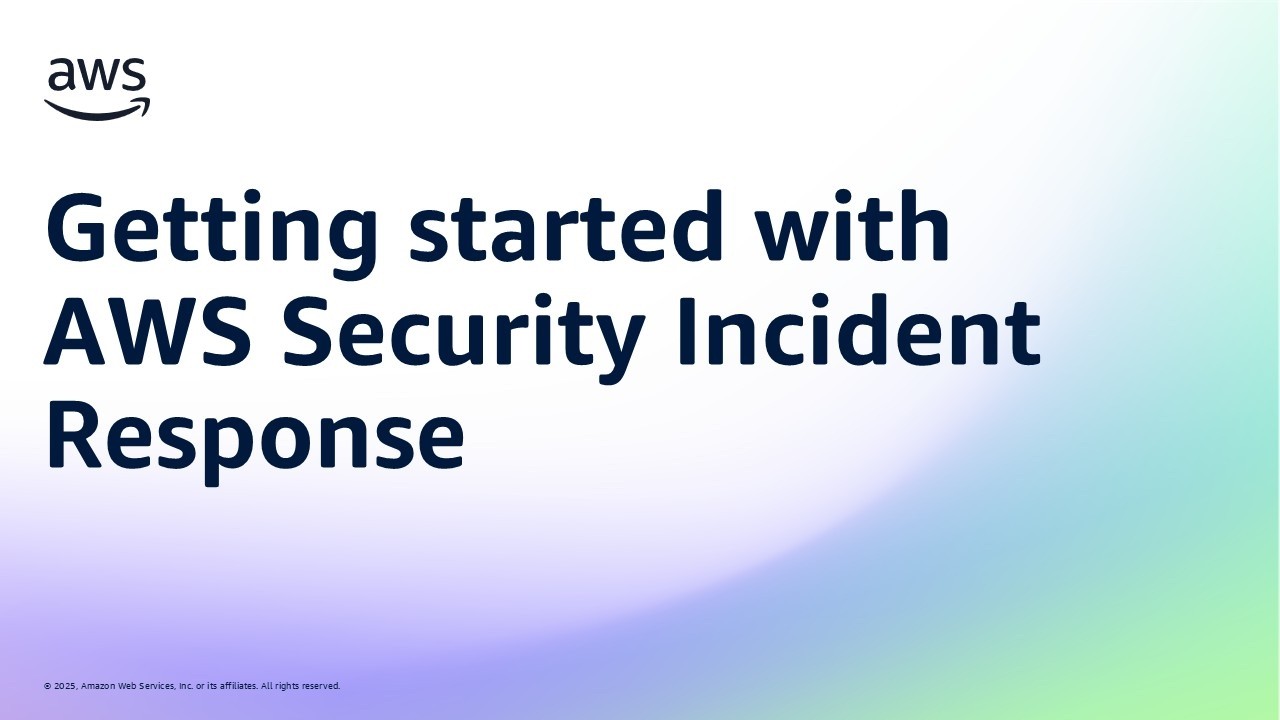Начало работы с AWS Security Incident Response | Amazon Web Services