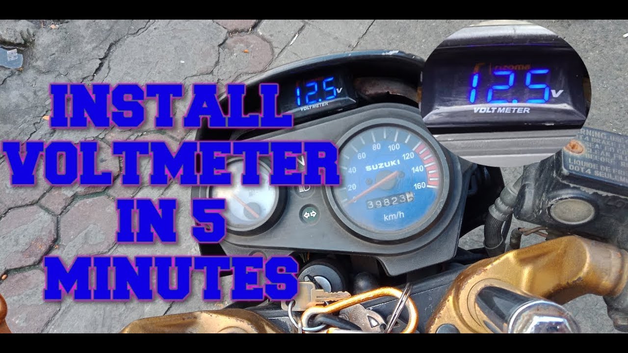 How to install voltmeter on motorcycle TAGALOG TUTORIAL