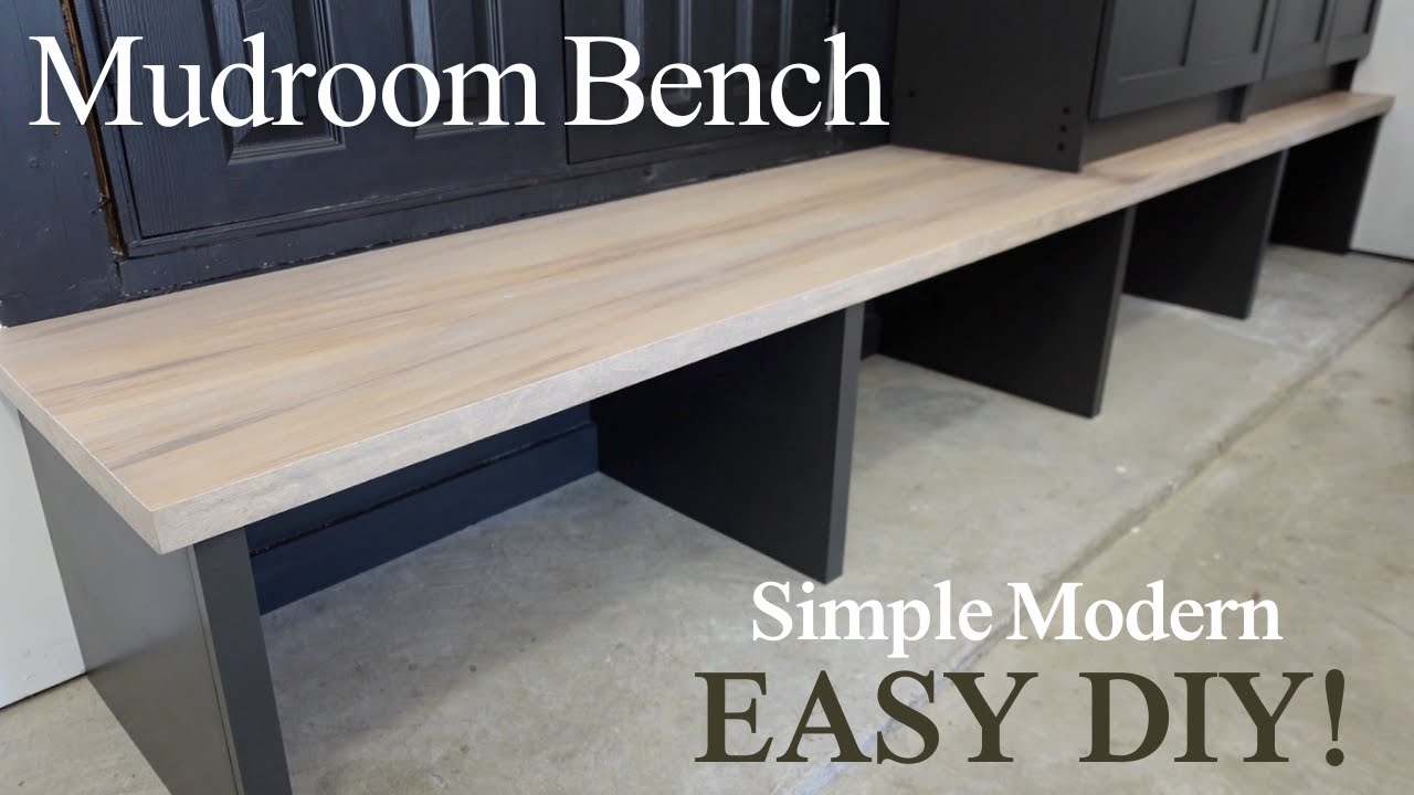 [No Pocket Holes!] Mudroom Bench-Simple Modern DIY