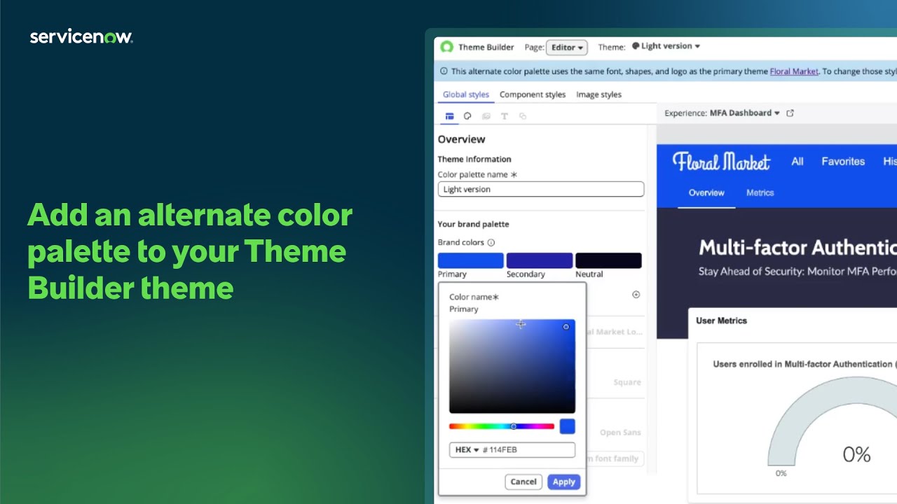 Add an alternate color palette to your Theme Builder theme