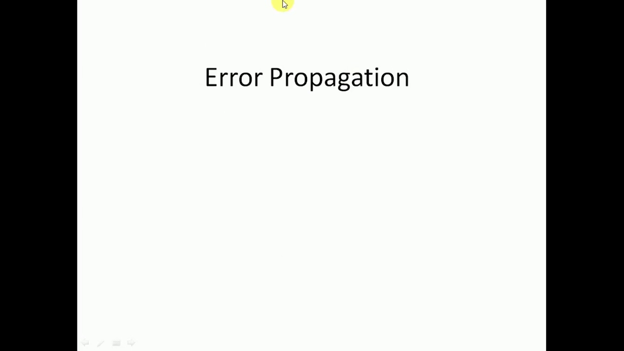 Error propagation in sum and difference