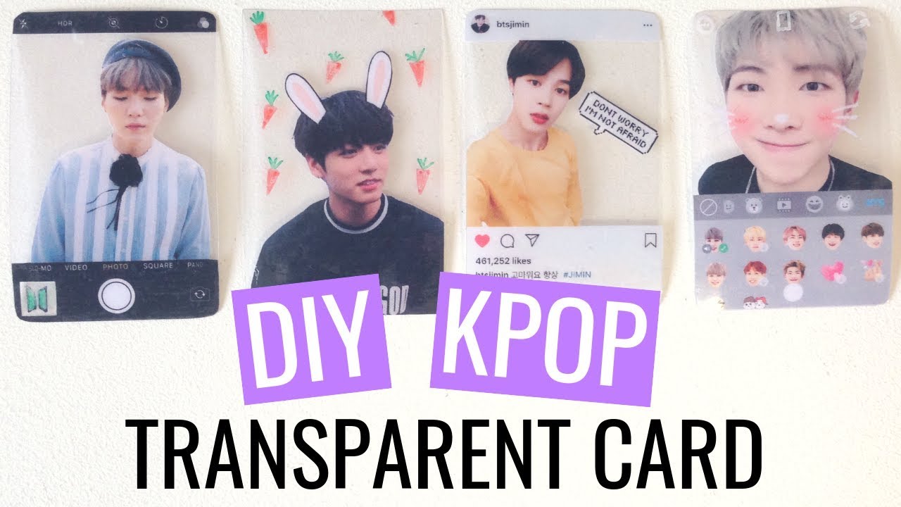 DIY KPOP Transparent Photocard TUTORIAL [4 styles - Sharpie, Camera, Instagram, Snow-App Filter]