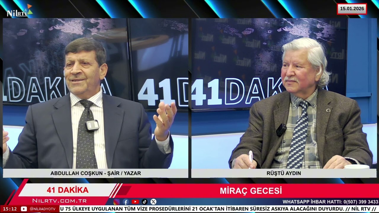 Rüştü Aydın ile 41 Dakika | Abdullah Coşkun ile Miraç Kandili, Şiir ve Mersin @Nil RTV