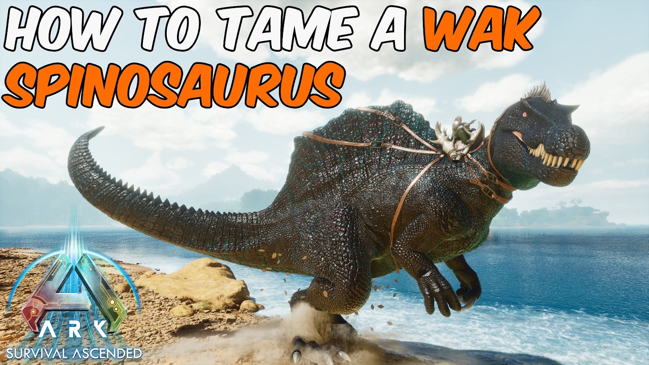 How To Tame a WAK Spinosaurus in ARK Survival Ascended + Full Ability Guide