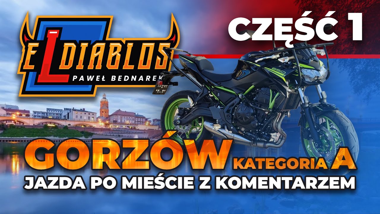 EL-DIABLOS - CZĘŚĆ 1/3 - Jazda motocyklem w ruchu miejskim z komentarzem instruktora / Gorzów Wlkp.