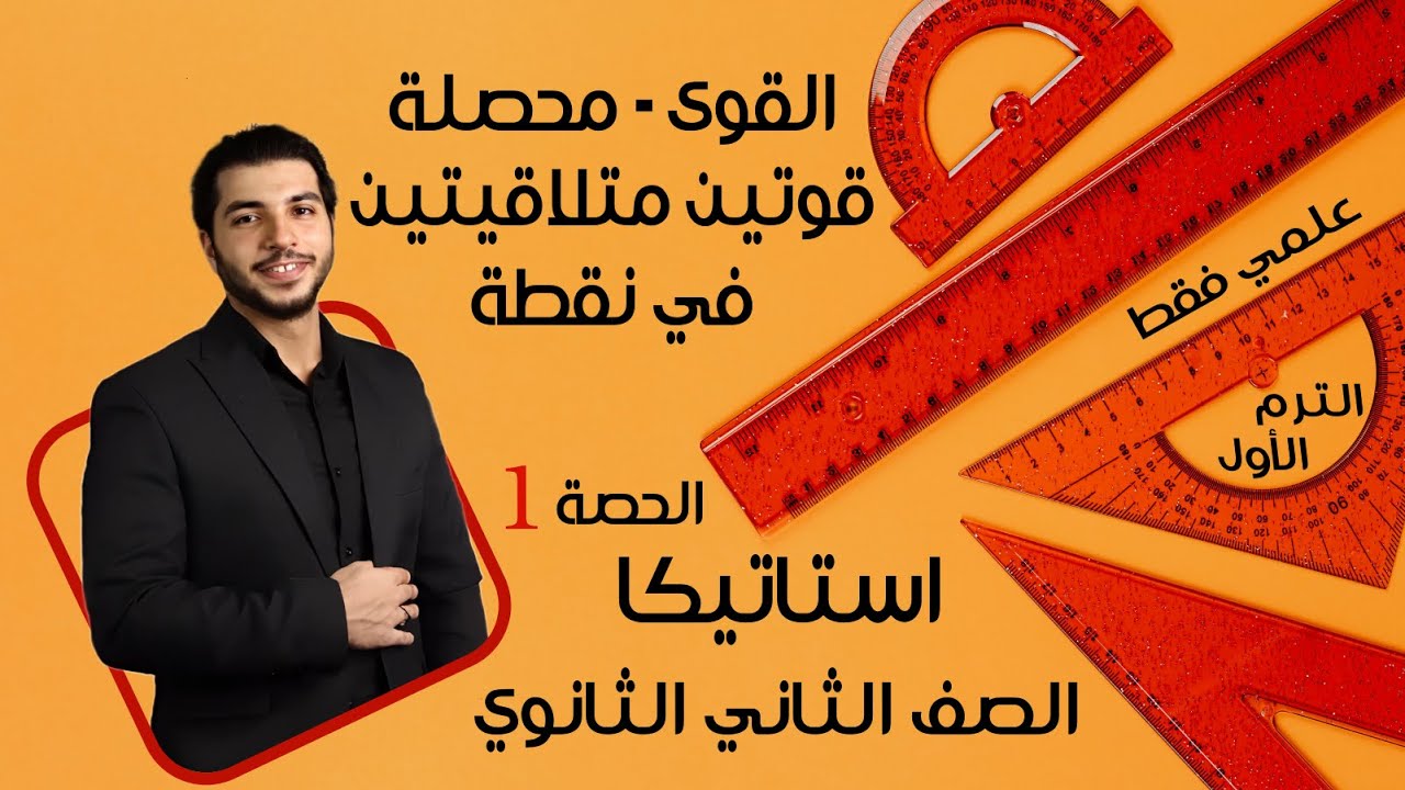 القوى - محصلة قوتين متلاقيتين في نقطة 🔥 الصف الثاني الثانوي 🔥 استاتيكا 🔥 الحصة 1 الترم 1 