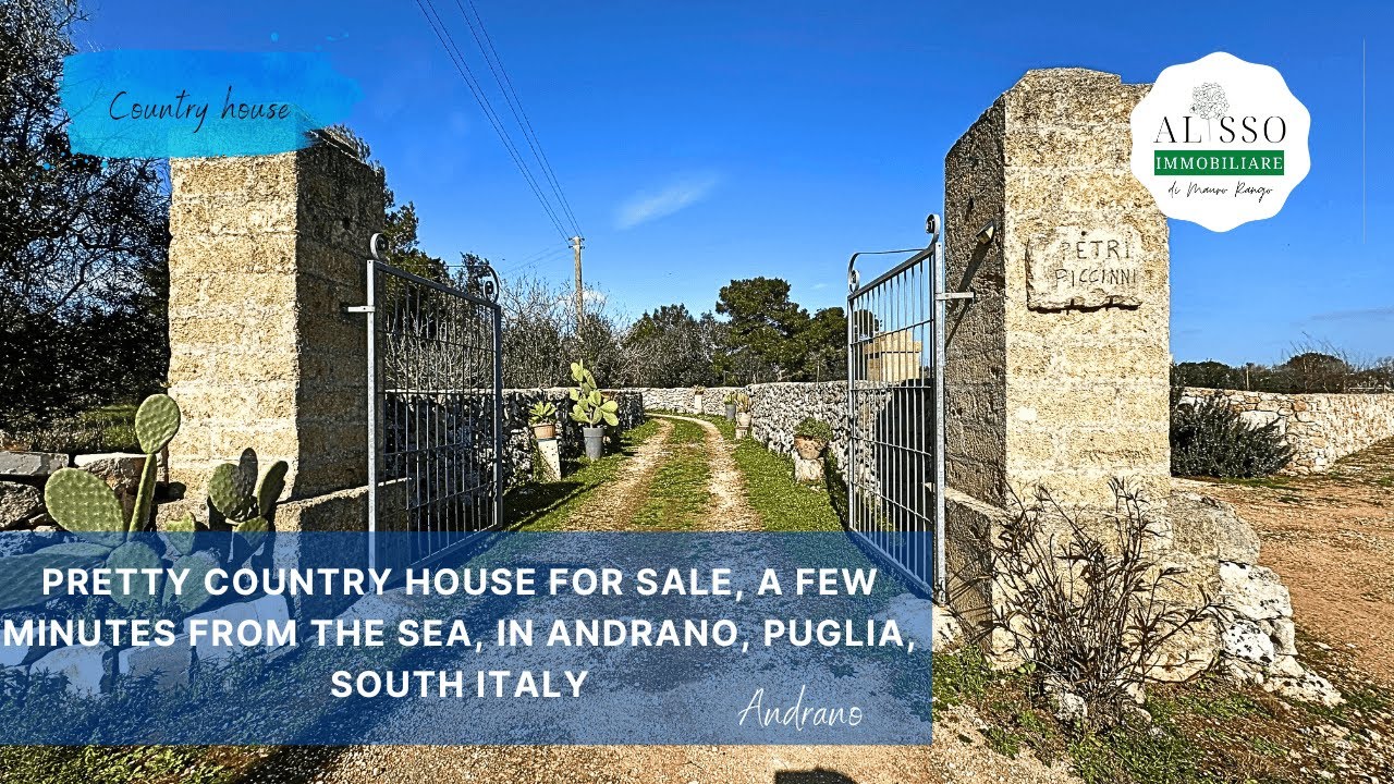 Pretty country house for sale, a few minutes from the sea, in Andrano, Puglia, SOUTH Italy