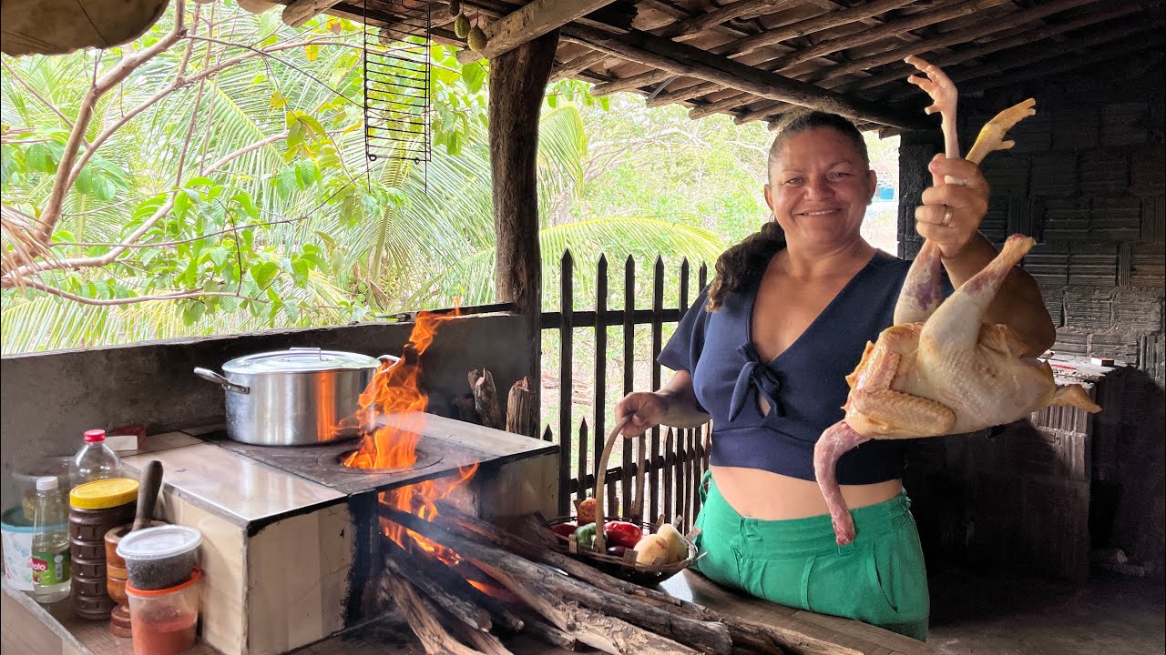 A MELHOR MARIA ISABEL DE FRANGO CAIPIRA JÁ VISTA 😍🍗 | RECEITA TRADICIONAL DA ROÇA