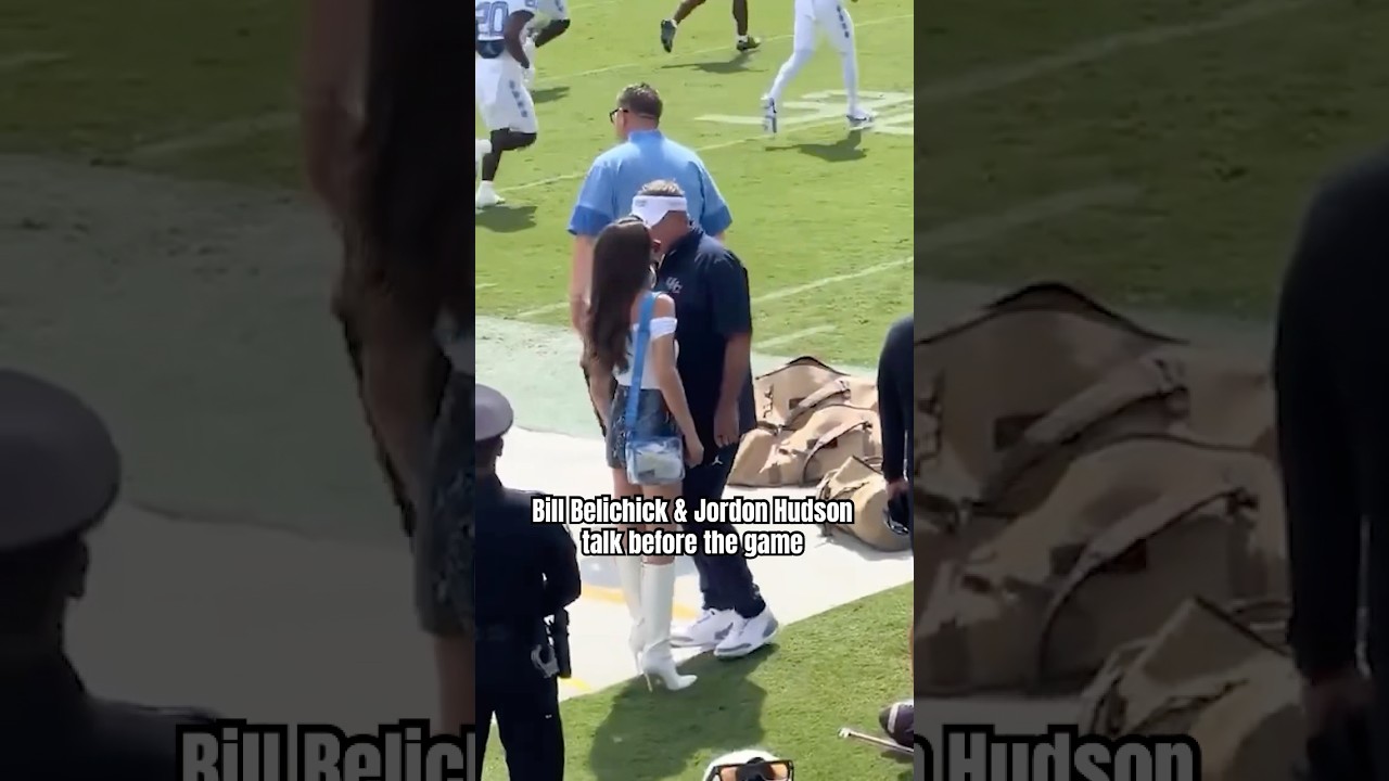 Bill & gf Jordon Hudson meet pregame (via landonb94/X)