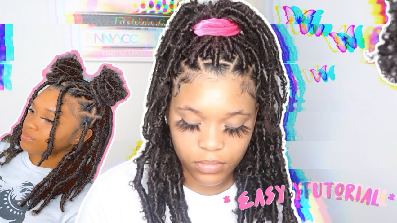 Short Boho distressed Locs | slowed tutorial + cute styles
