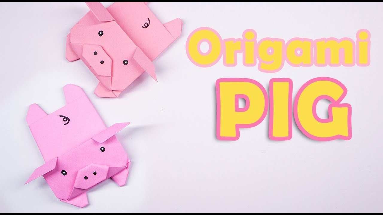 Easy origami paper Pig - Cute origami