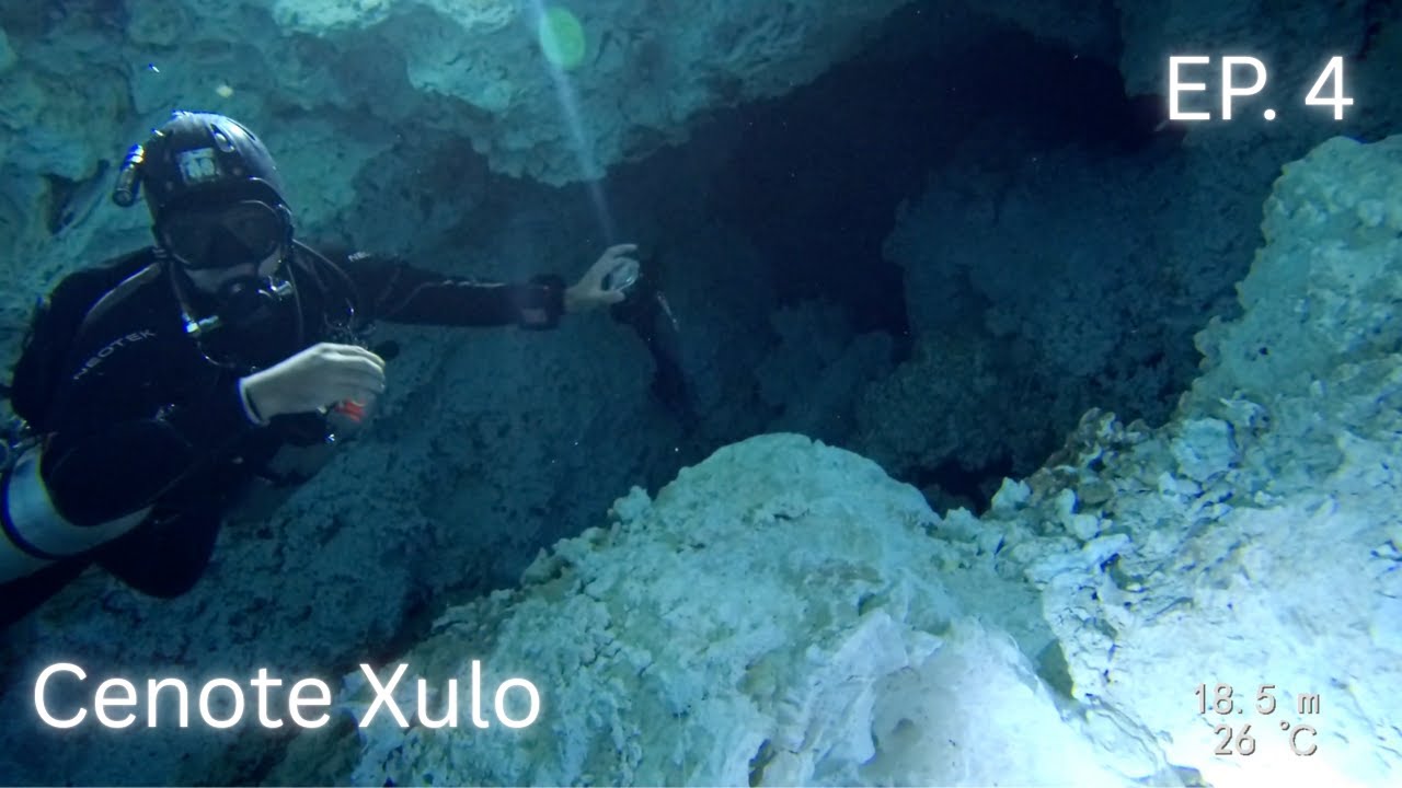 Underwater Cave Diving Exploration | Ep.4 Deep and narrow Passageways - Cenote Xulo
