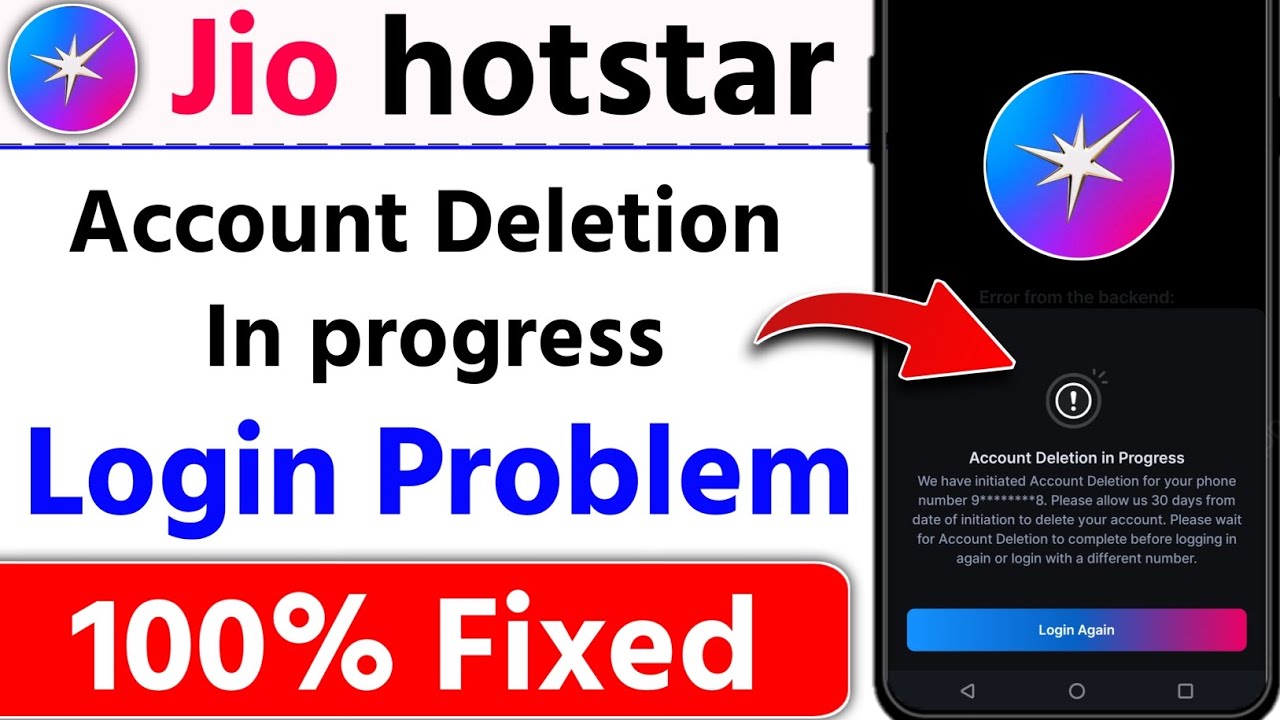 jio hotstar account deletion in progress problem | jio hotstar account recovery problem | Jiohotstar