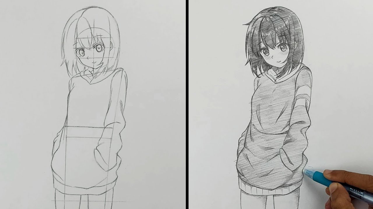 How To Draw Cute Anime Girl with Ease! | ss_art1
