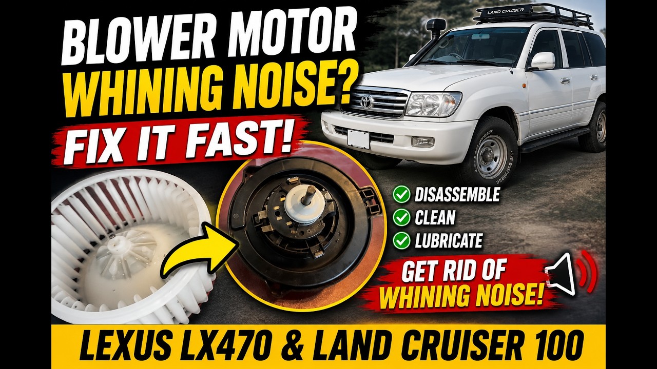Toyota Land Cruiser- Lexus LX-GX- Prado -Cygnus-UZJ100 | AC Heater Blower Motor Bearing Noise Repair