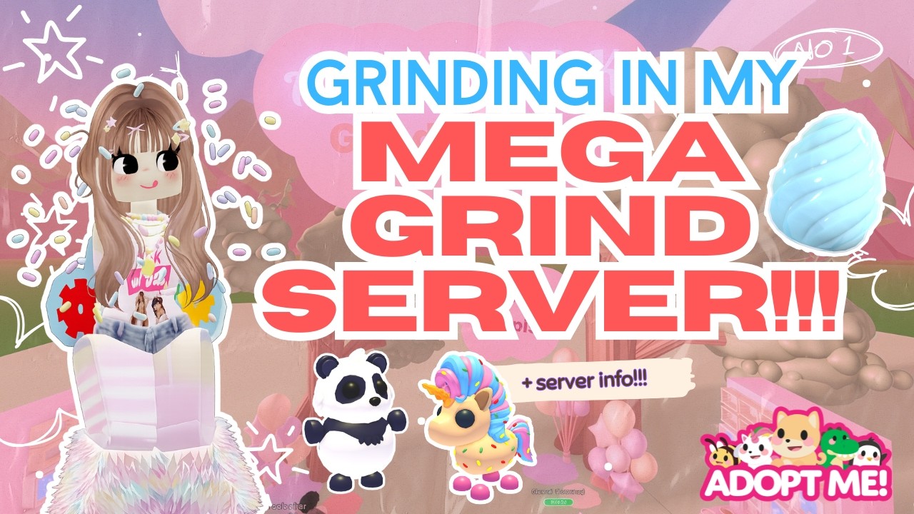 Grinding & yapping in my MEGA GRIND SERVER! #adoptme Follow the community to grind along with me!