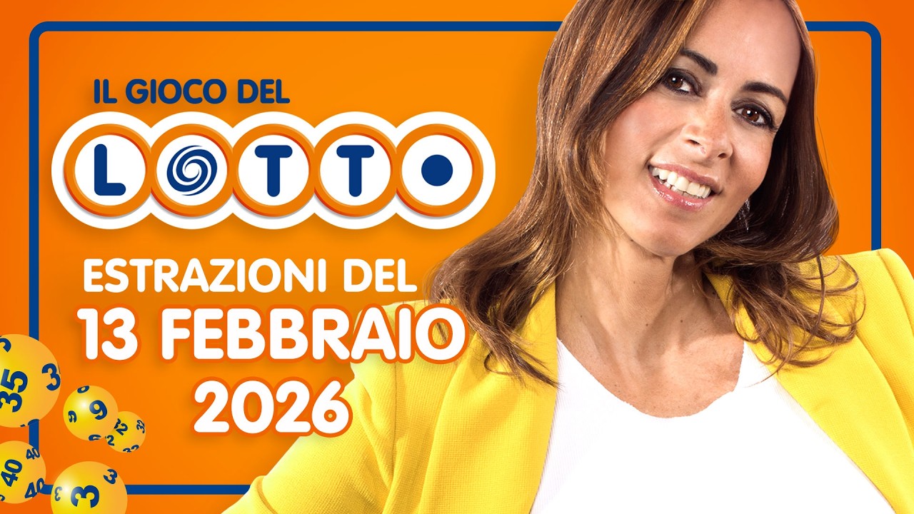 Estrazione in diretta del Gioco del Lotto e del Simbolotto di venerdì 13 Febbraio 2026
