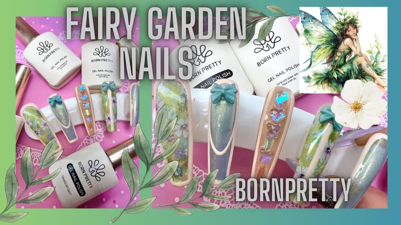 BORNPRETTY FAIRY GARDEN NAILS| GEL NAILS