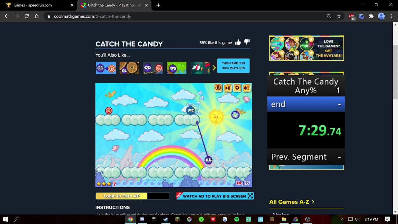 Catch The Candy Any% WR 12:56.24