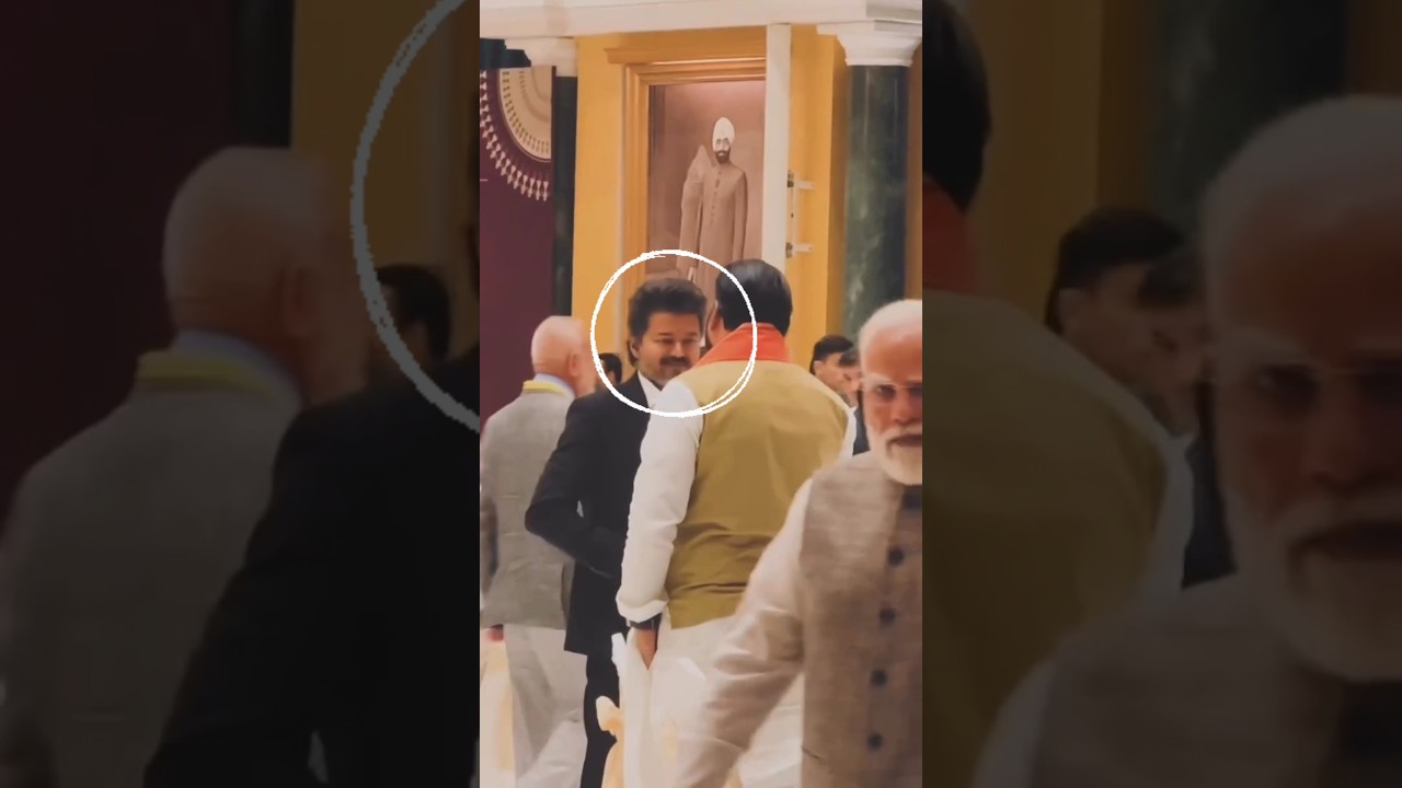 CM Thalapathy Vijay with PM Modi || Actor Vijay Thalapathy on Duty #shorts
