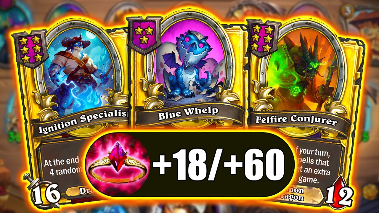 This NEW UNIT is SO BROKEN! Blue Whelp SPELL BUFF Build | Hearthstone Battlegrounds