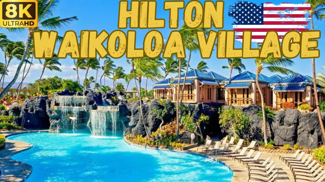 【8K】Гавайи: Hilton Waikoloa Village — День на пляже и зеленые черепахи